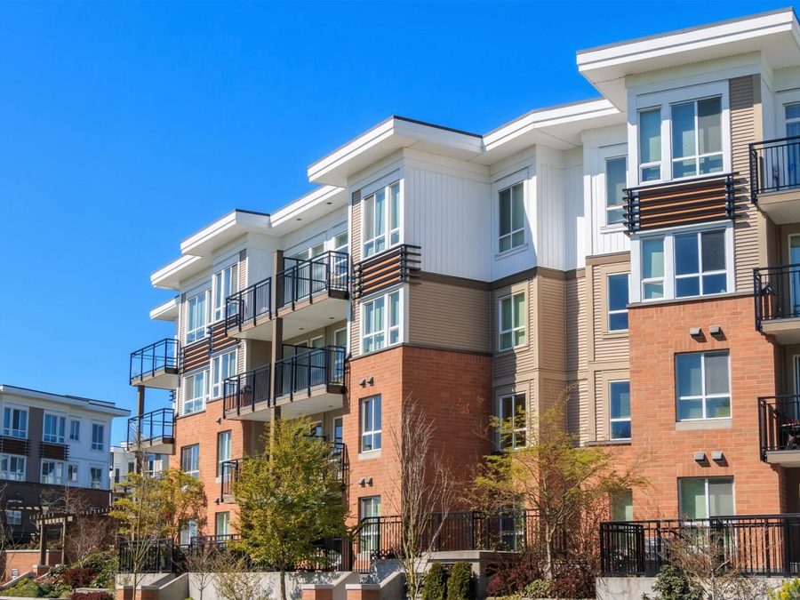 Modern apartment building exterior