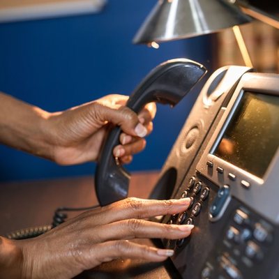Hand dialing a desk phone